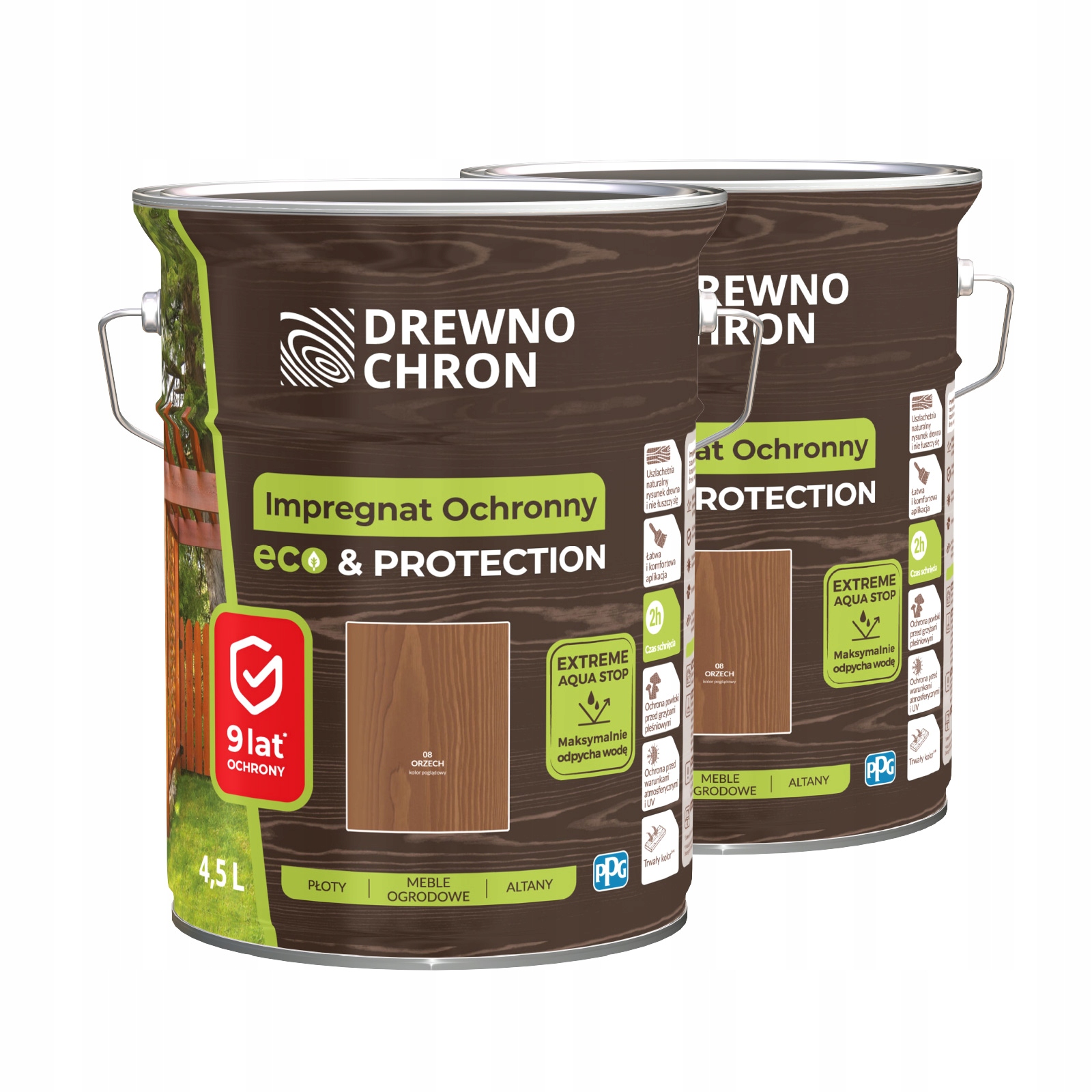 Wood Protector Impregnat Eco&Protect orech 4,5l